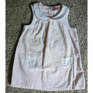 Pink Striped Seersucker Sundress/Shirt